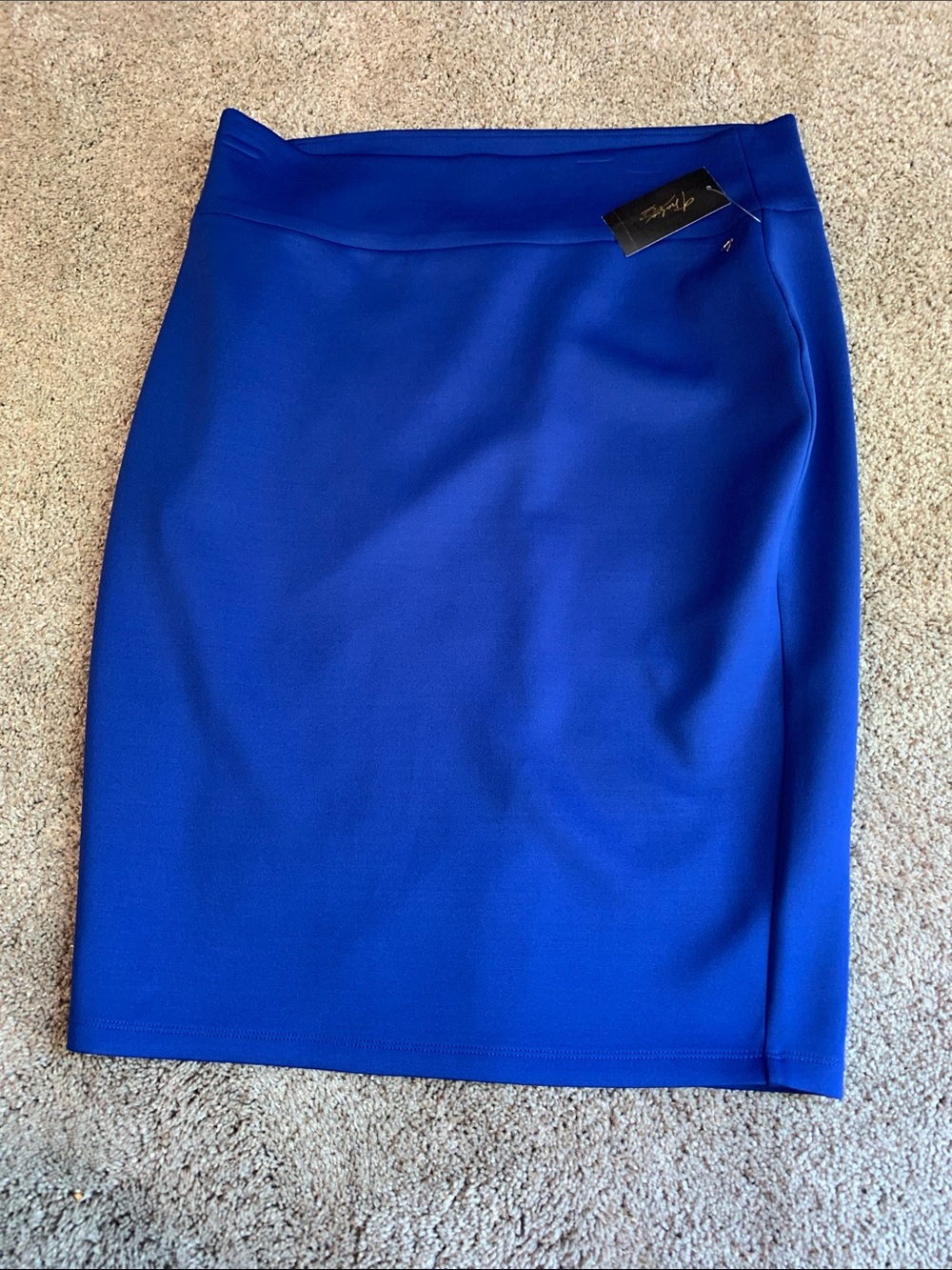 Thalia Sodi Classic Royal Blue Pencil Skirt Size XL NEW Stretch Material Comfort - Picture 2 of 8